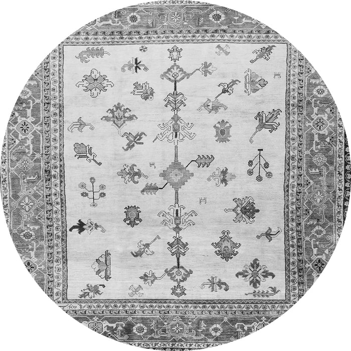 Machine Washable Persian Gray Traditional Rug, wshtr3517gry