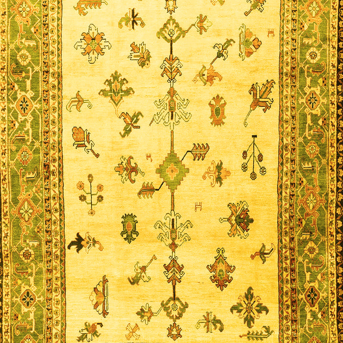 Machine Washable Persian Yellow Traditional Rug, wshtr3517yw