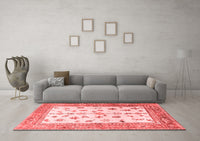 Machine Washable Persian Red Traditional Rug, wshtr3517red