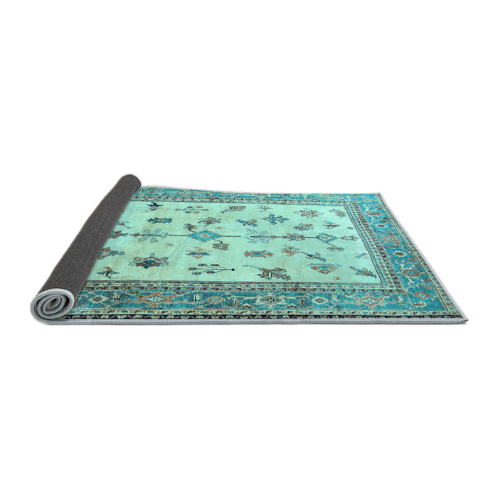 Sideview of Persian Light Blue Traditional Rug, tr3517lblu