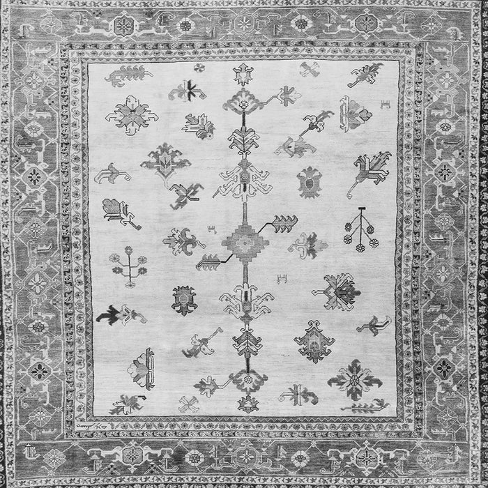 Serging Thickness of Persian Gray Traditional Rug, tr3517gry