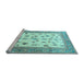 Sideview of Machine Washable Persian Light Blue Traditional Rug, wshtr3517lblu