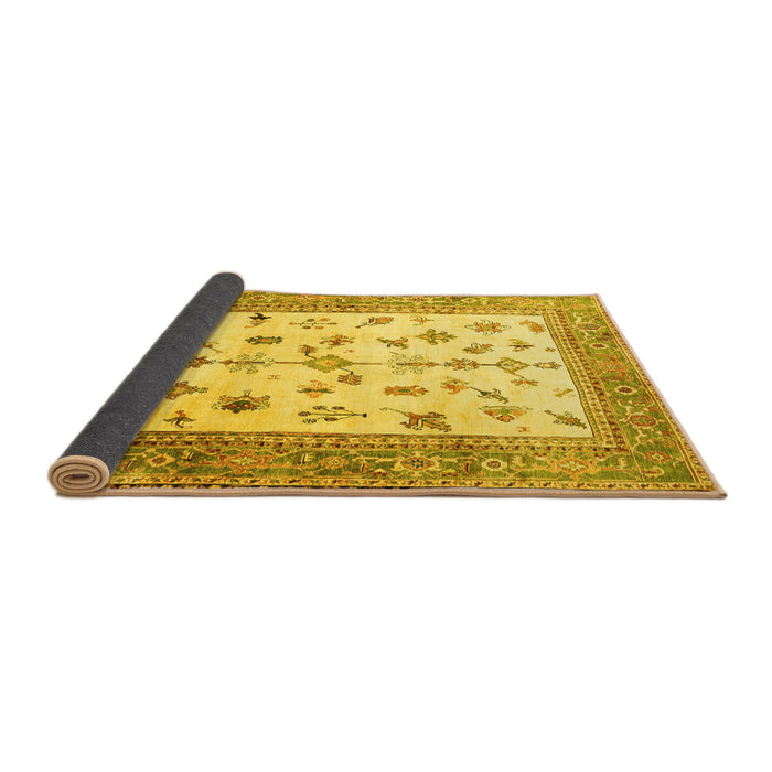 Sideview of Persian Yellow Traditional Rug, tr3517yw