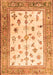 Serging Thickness of Machine Washable Persian Orange Traditional Area Rugs, wshtr3517org