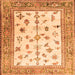 Serging Thickness of Persian Orange Traditional Rug, tr3517org