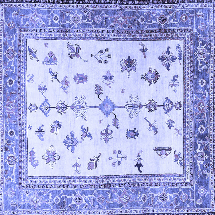 Square Persian Blue Traditional Rug, tr3517blu