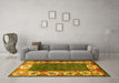 Machine Washable Persian Yellow Traditional Rug in a Living Room, wshtr3518yw