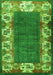 Serging Thickness of Machine Washable Persian Green Traditional Area Rugs, wshtr3518grn