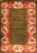 Serging Thickness of Machine Washable Persian Orange Traditional Area Rugs, wshtr3518org