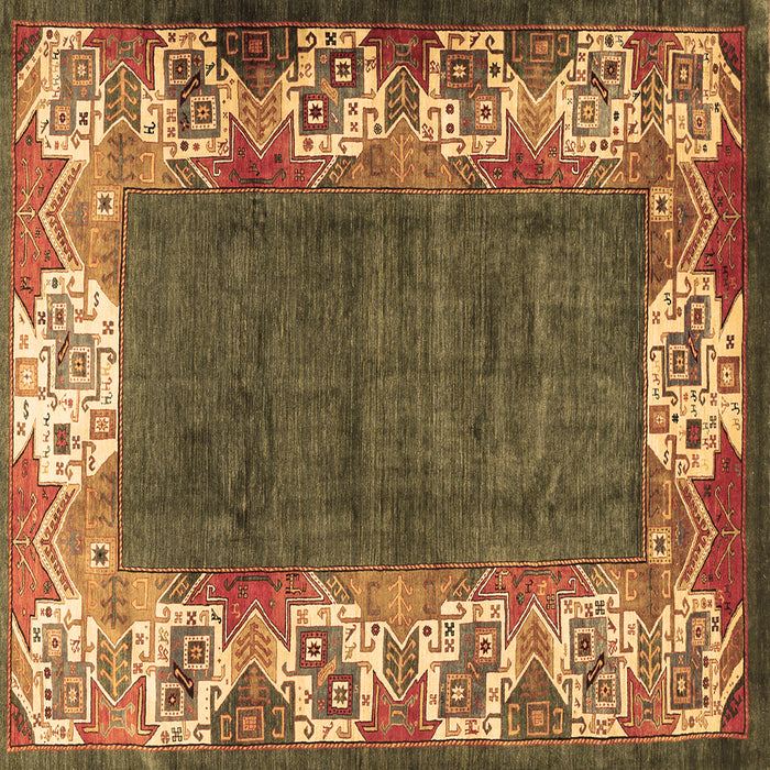 Square Persian Brown Traditional Rug, tr3518brn