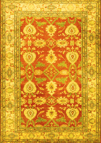 Oriental Yellow Traditional Rug, tr3519yw