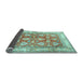 Sideview of Oriental Light Blue Traditional Rug, tr3519lblu