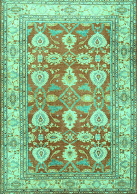 Oriental Turquoise Traditional Rug, tr3519turq