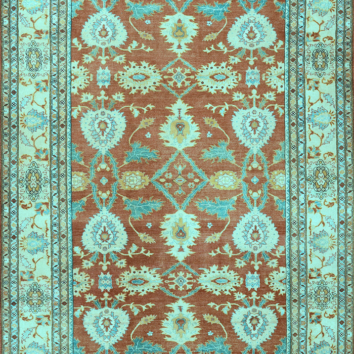 Oriental Light Blue Traditional Rug, tr3519lblu