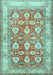 Machine Washable Oriental Light Blue Traditional Rug, wshtr3519lblu