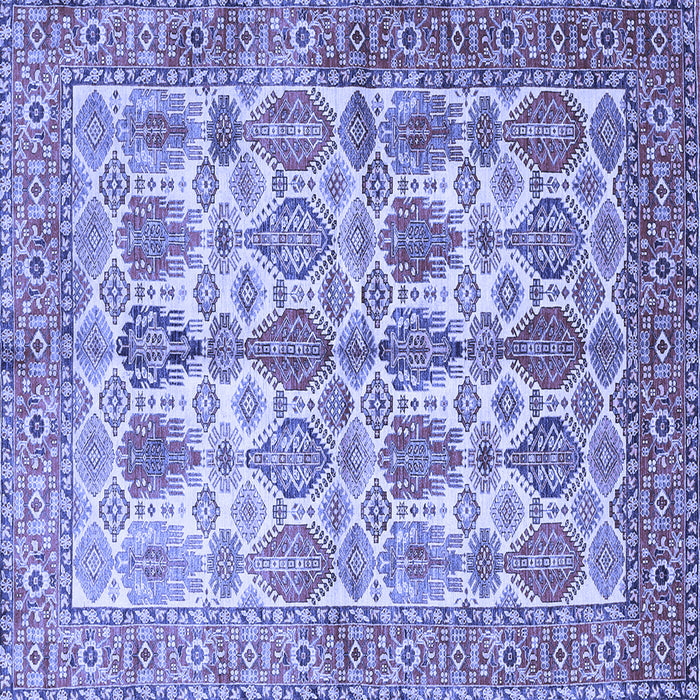Square Persian Blue Traditional Rug, tr351blu