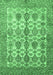 Machine Washable Persian Emerald Green Traditional Area Rugs, wshtr351emgrn