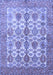 Machine Washable Persian Blue Traditional Rug, wshtr351blu