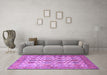 Machine Washable Persian Purple Traditional Area Rugs in a Living Room, wshtr351pur