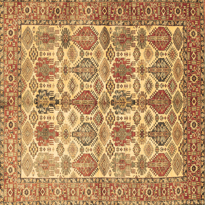 Square Persian Brown Traditional Rug, tr351brn