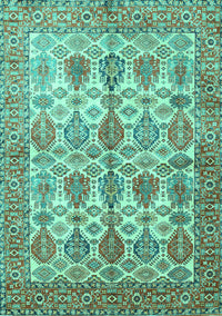 Persian Turquoise Traditional Rug, tr351turq