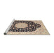 Sideview of Machine Washable Traditional Brown Rug, wshtr3520