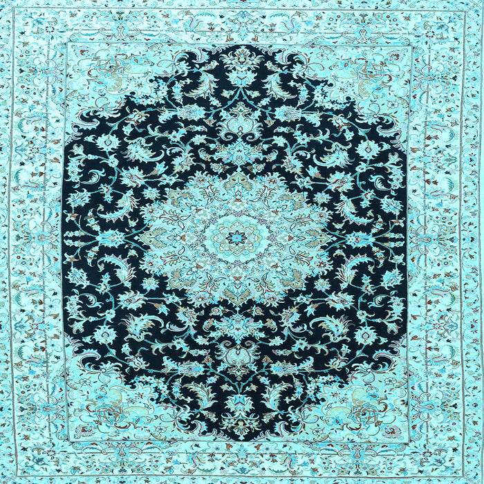 Square Persian Light Blue Traditional Rug, tr3520lblu