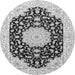 Square Persian Gray Traditional Rug, tr3520gry