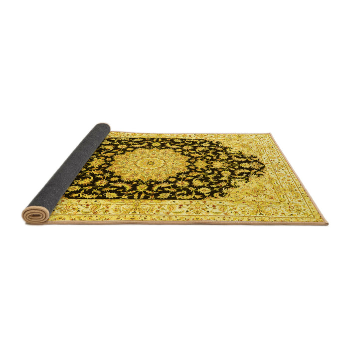 Sideview of Persian Yellow Traditional Rug, tr3520yw