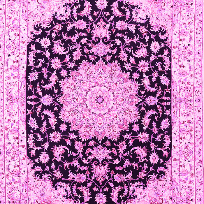 Machine Washable Persian Pink Traditional Rug, wshtr3520pnk