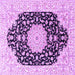 Square Persian Purple Traditional Rug, tr3520pur