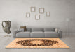 Machine Washable Persian Orange Traditional Area Rugs in a Living Room, wshtr3520org