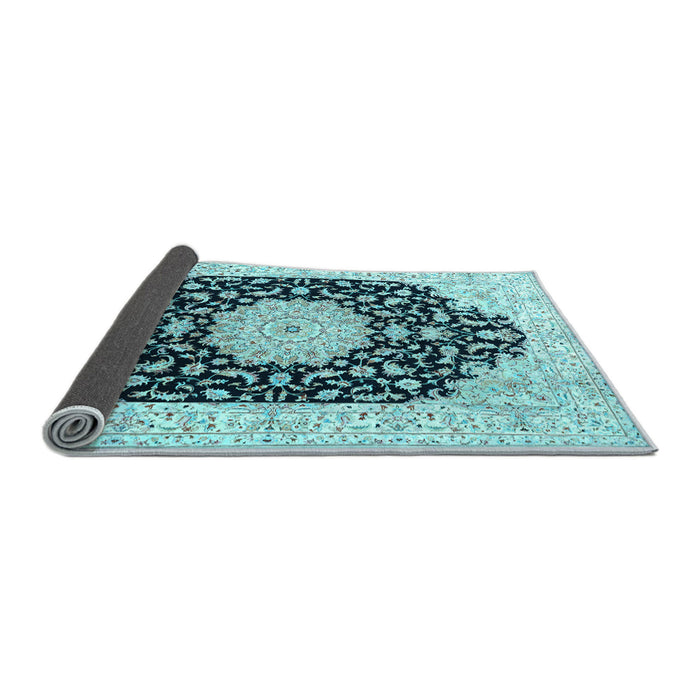 Sideview of Persian Light Blue Traditional Rug, tr3520lblu