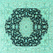 Square Persian Turquoise Traditional Rug, tr3520turq