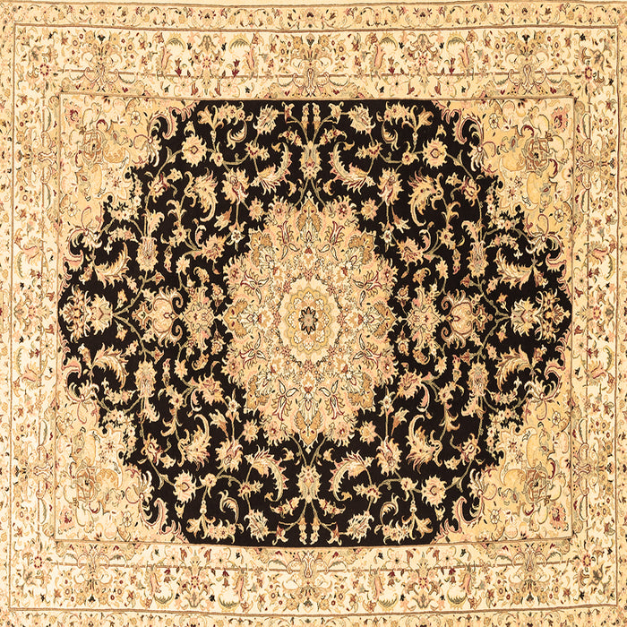 Square Persian Brown Traditional Rug, tr3520brn