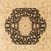 Square Persian Brown Traditional Rug, tr3520brn