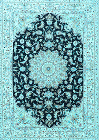 Persian Light Blue Traditional Rug, tr3520lblu