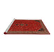 Sideview of Machine Washable Traditional Sienna Brown Rug, wshtr3521