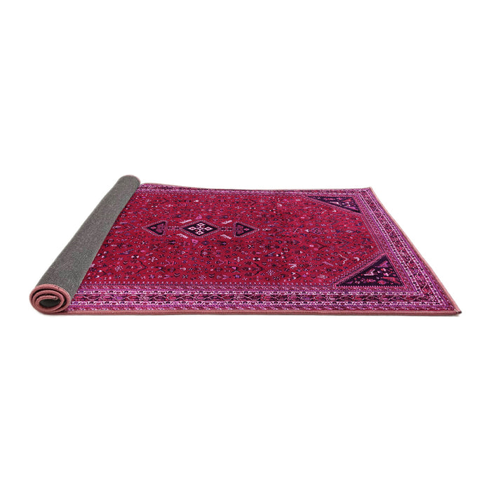 Sideview of Persian Pink Traditional Rug, tr3521pnk