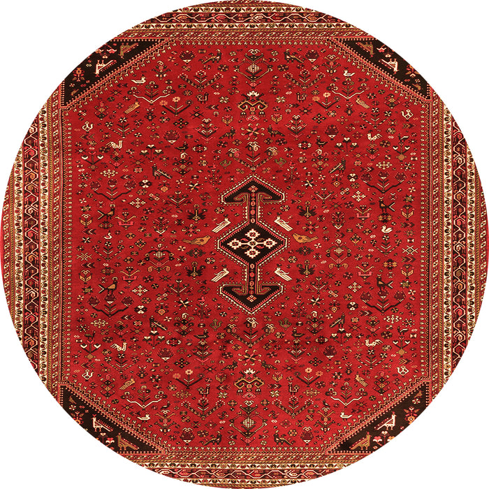 Machine Washable Persian Orange Traditional Area Rugs, wshtr3521org