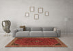 Machine Washable Persian Brown Traditional Rug in a Living Room,, wshtr3521brn