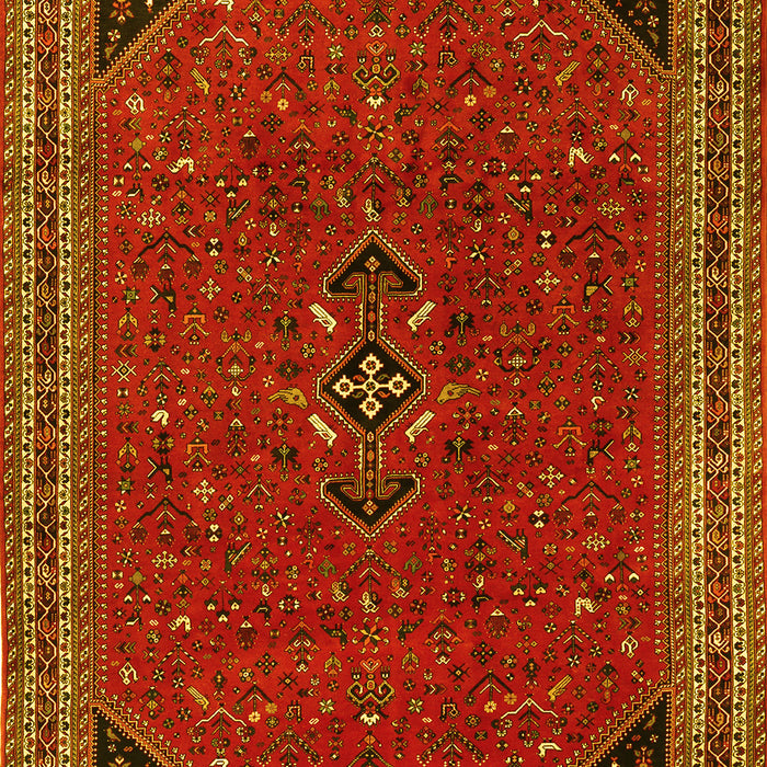 Machine Washable Persian Yellow Traditional Rug, wshtr3521yw