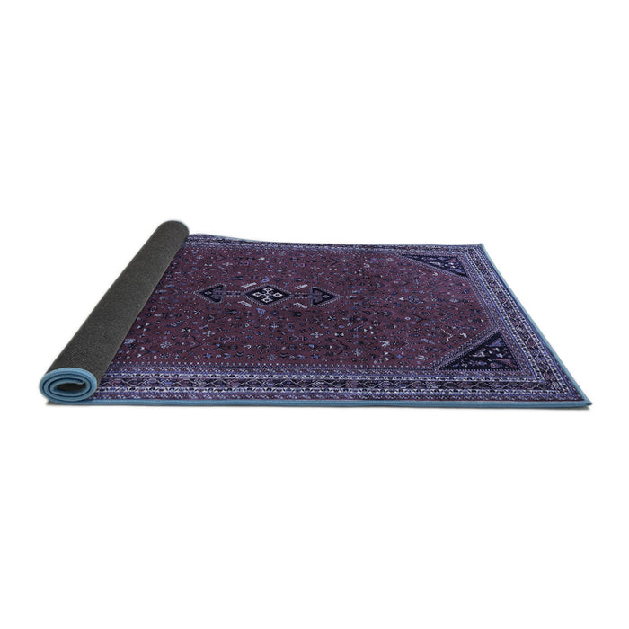 Sideview of Persian Blue Traditional Rug, tr3521blu