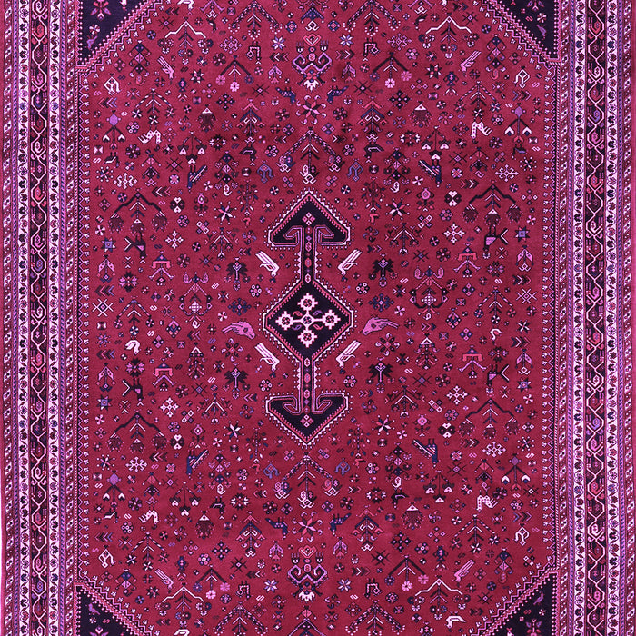 Machine Washable Persian Purple Traditional Area Rugs, wshtr3521pur