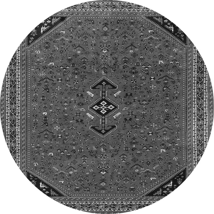 Machine Washable Persian Gray Traditional Rug, wshtr3521gry