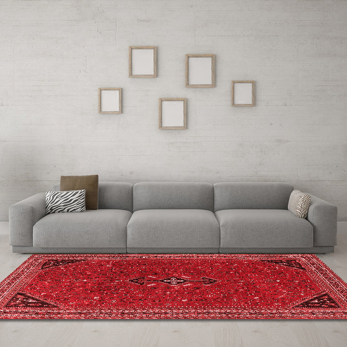 Traditional Red Washable Rugs