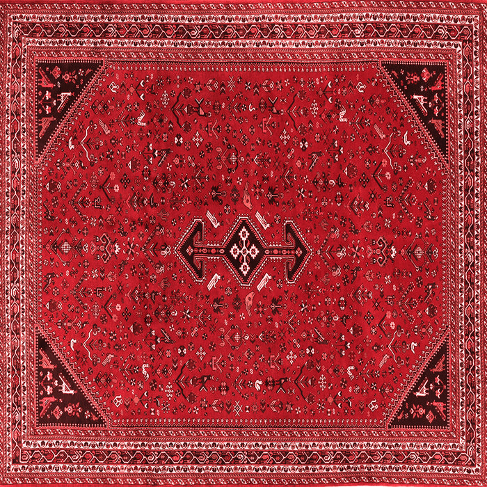 Machine Washable Persian Red Traditional Rug, wshtr3521red