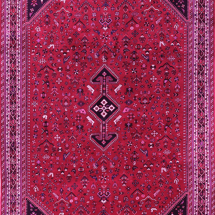 Machine Washable Persian Pink Traditional Rug, wshtr3521pnk