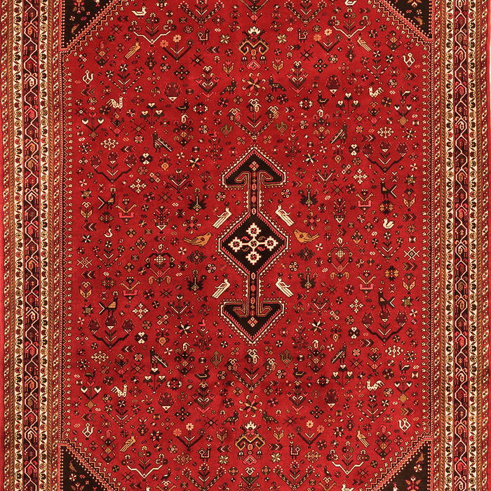 Serging Thickness of Machine Washable Persian Orange Traditional Area Rugs, wshtr3521org