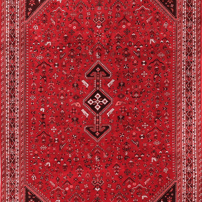 Machine Washable Persian Red Traditional Rug, wshtr3521red